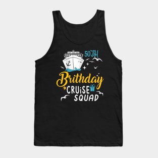 50th Birthday Cruise Squad Gifts 2024 Matching Party Family Tank Top